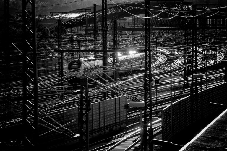 Hielscher Fotografie im Zughafen Erfurt mit Blick zum Hauptbahnhof